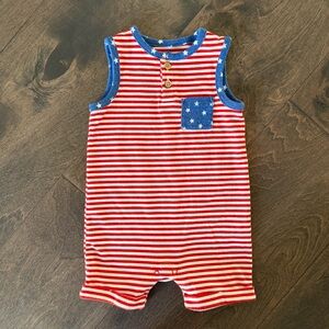 Cat & Jack Red and White Striped Baby Outfit